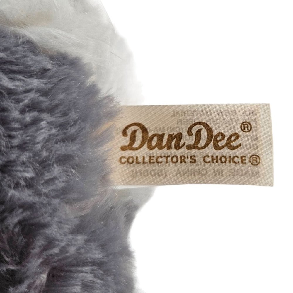 Vintage Dan Dee Bunny Rabbit Gray Fuzzy Soft Stuffed Animal Plush Collector Toy - Picture 7 of 8